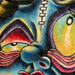 tattoo galleries/ - zombie boy face with graveyard scene - 15150
